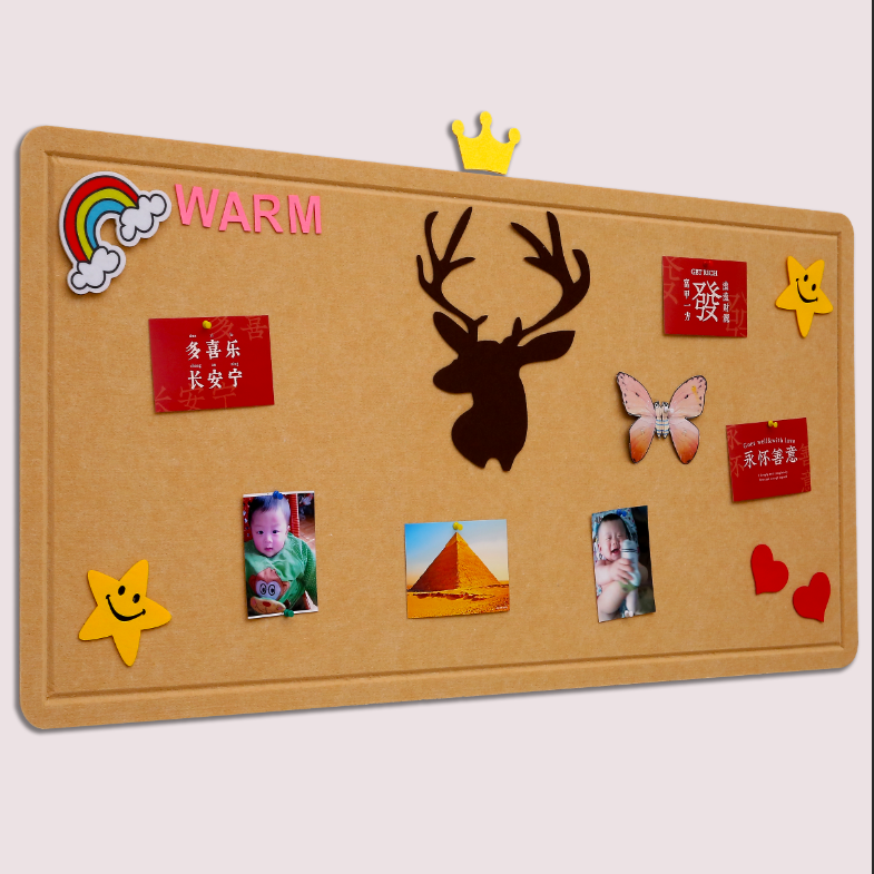 Self-adhesive felt cork board photo wall kindergarten office shows bedroom simple, warm and creative decorative wall stickers
