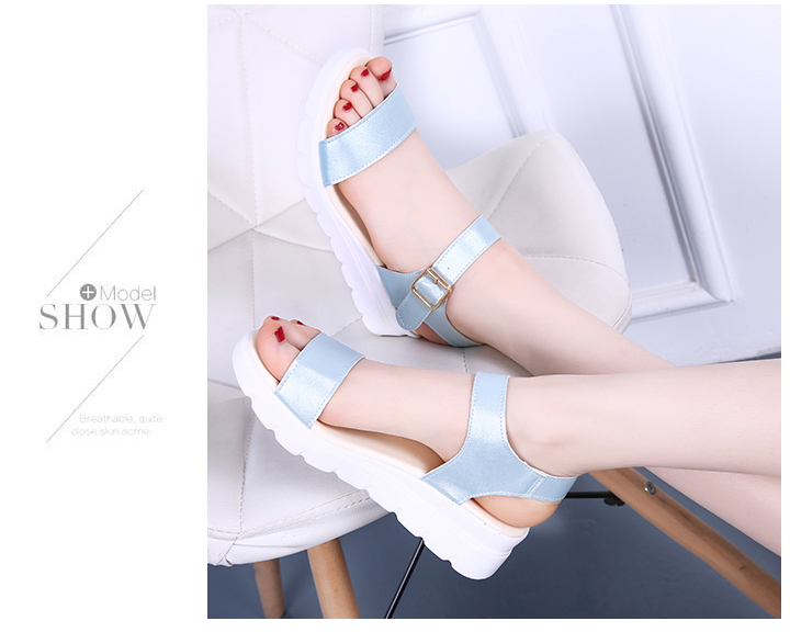 Mùa hè 2018 Dadongping sandal nêm trung niên nữ size nhỏ 33 34 size lớn 41 42 dép bà bầu chống trượt sandal