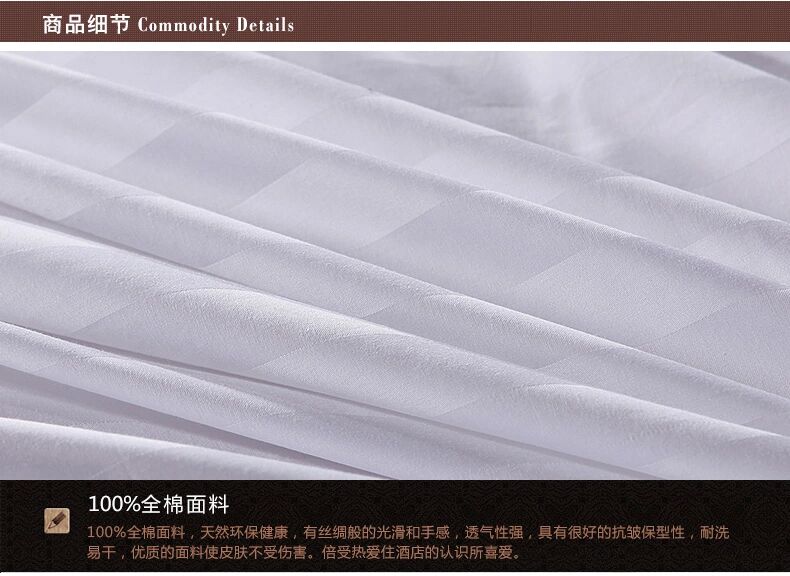 bộ đồ giường bông sọc ba cm bông trắng satin gối mã hóa bán buôn đơn gối khách sạn thiết kế - Gối trường hợp gối bầu