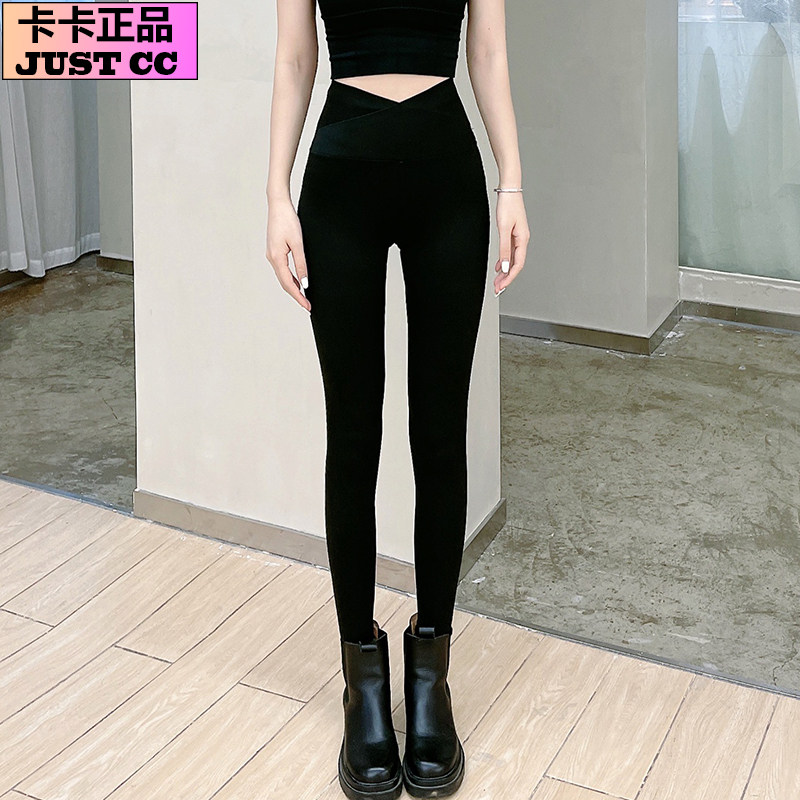 JUSCC Card Female dress Official flagship Cross waist collection Hip Yoga Pants High Waist Beating Bottom Shark Pants