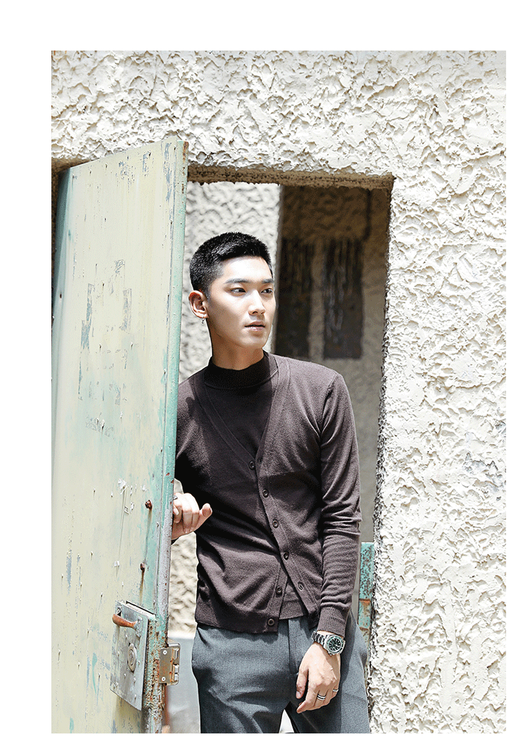 5 màu Horizon Men Mùa thu và mùa đông quý ông Slim áo nịt len ​​hai dây phiên bản Hàn Quốc áo hoodie nam
