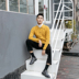 Horizon nam mùa thu và mùa đông ve áo thiết kế thủy triều sang trọng màu rắn Slim quý ông áo len cardigan thanh niên áo khoác Hàn Quốc áo cardigan nam Cardigan