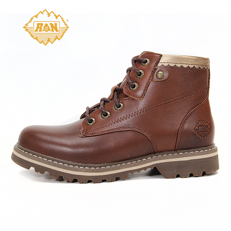 RAN Cedeson Mountaineering Shoes WF-065 Male and female couples in cylinder kick not rotten genuine leather head shoes Martin boots Outdoor shoes