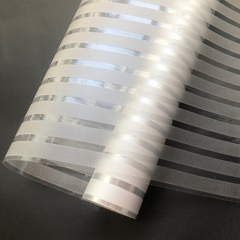 Balcony toilet bathroom matte with glue self-adhesive window sticker translucent horizontal stripe anti-peep glass film
