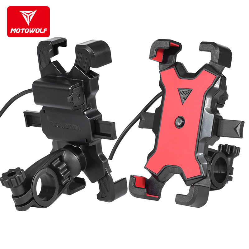 Motorcycle self-propelled electric vehicle takeaway mobile phone rack navigation pedal riding charging anti-shake anti-shock car fixed bracket