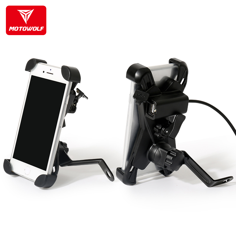 Motorcycle mobile phone holder Bicycle delivery ride mobile phone holder Car navigation charging fixed battery electric riding