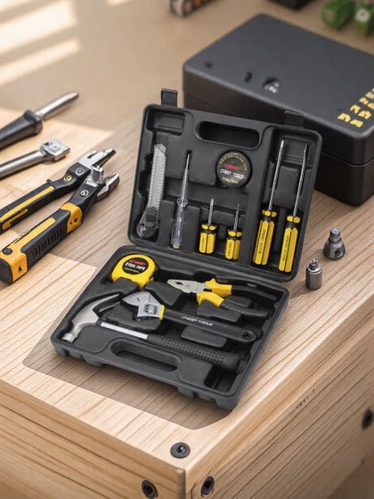 工具套装家用日常维修组套家庭修理五金老虎钳锤子扳手钳子组合箱