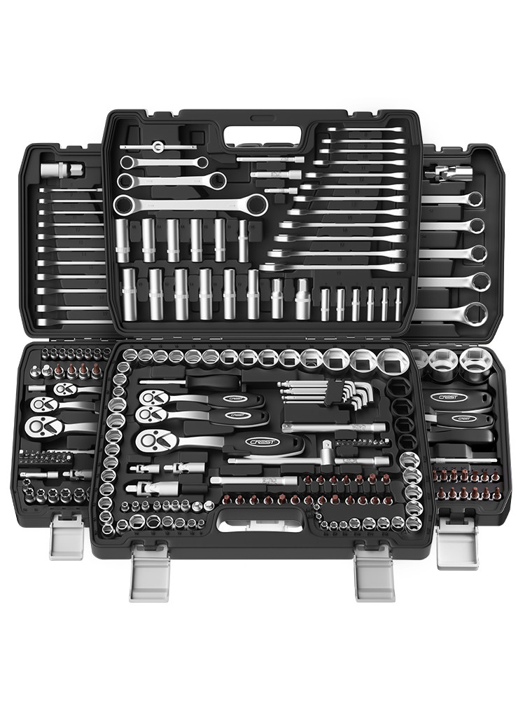 Auto Repair Socket Set, Car Maintenance Socket Combination, Complete Set of Car Repair Ratchet Wrench Tools in a Box