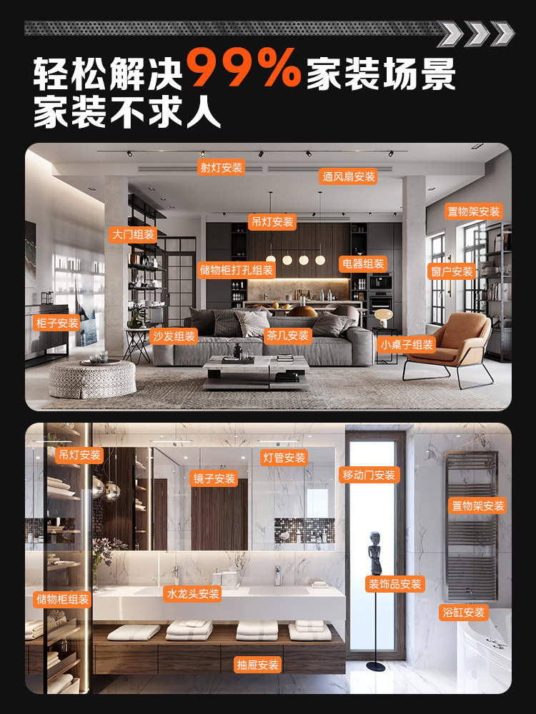 Complete Set of Daily Household Toolboxes, Hardware and Electrician-Specific Repair Kits, Multifunctional Combination for Home and Car Use