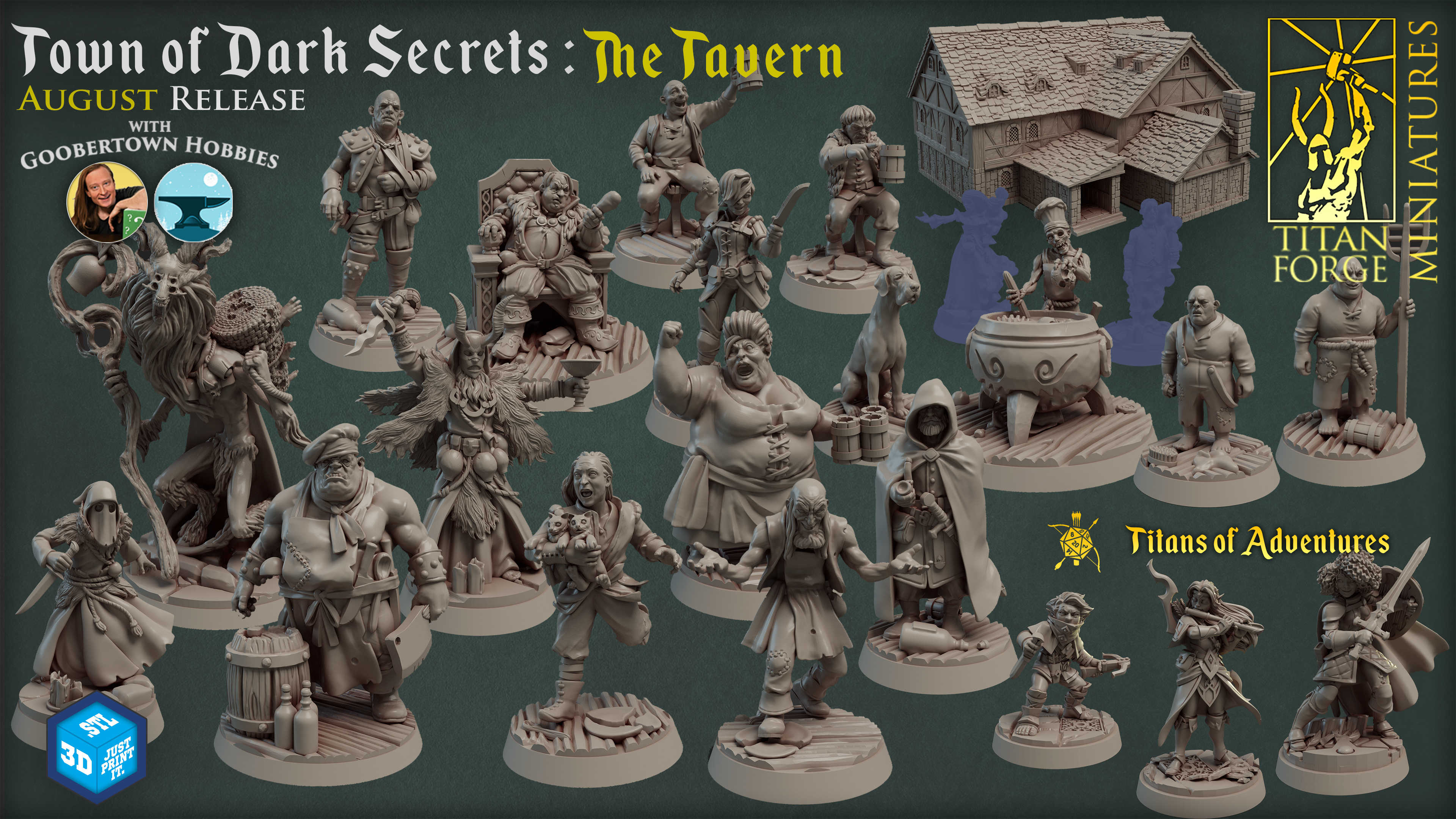 Dark town tavern Titan 20-August board game war chess 3D printing model data stl hand-made high-precision material