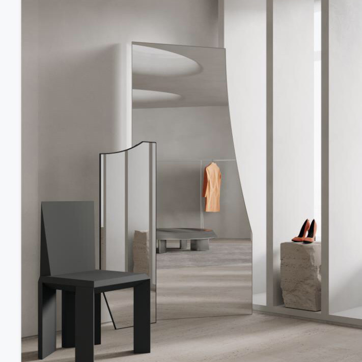 British light luxury all-body mirror appears thin and beautiful landing mirror designer clothing shop audition room wearing mirror