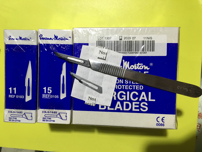 Free Shipping Original Uk Imported Repair Blades No. 11 No. 15 Qc Blades Pcb Engraving Handle Blades