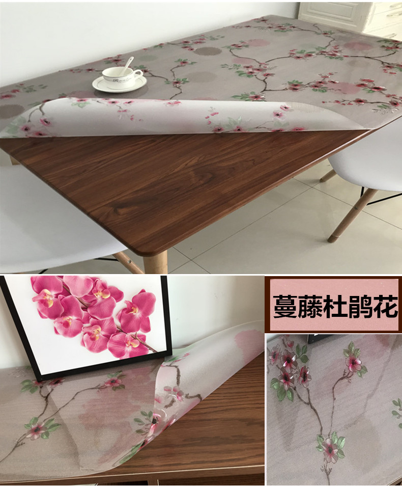 Kính mềm PVC màu khăn trải bàn không thấm nước chống vảy nhựa bàn vải bàn cà phê mat TV tủ khăn trải bàn - Khăn trải bàn khăn trải bàn màu đỏ