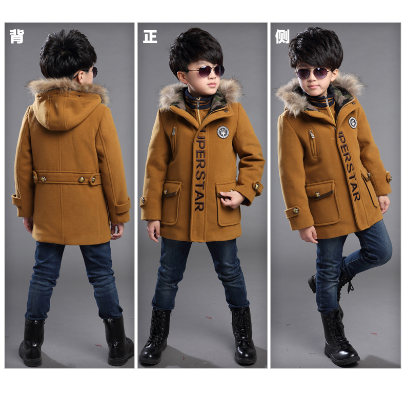 Manteau pour garcon en mélange - Ref 2161218 Image 25