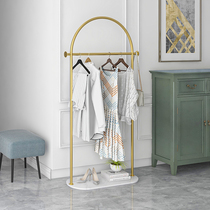 Hanger Floor-to-ceiling bedroom underwear hat rack Single pole balcony clothes rack Simple household marble clothes rack