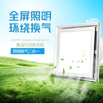 Lighting ventilation two-in-one exhaust fan kitchen toilet exhaust fan integrated suspended ceiling led lamp with ventilator