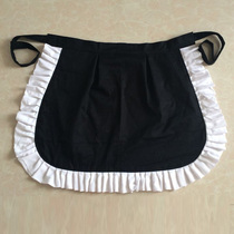 Black and white handmade double cotton sleeveless half-body apron wooden ear Korean restaurant home anti-fouling baking
