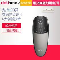 Delei 2805 2806 USB flip page pen ppt projection remote charging laser electronic pointer wireless flying mouse