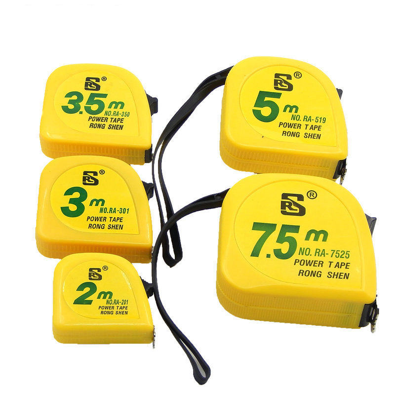 Rongshen 2 3 3 5 5 7 5M steel tape measure metric 5 meter tape measure home measuring tool tape measure
