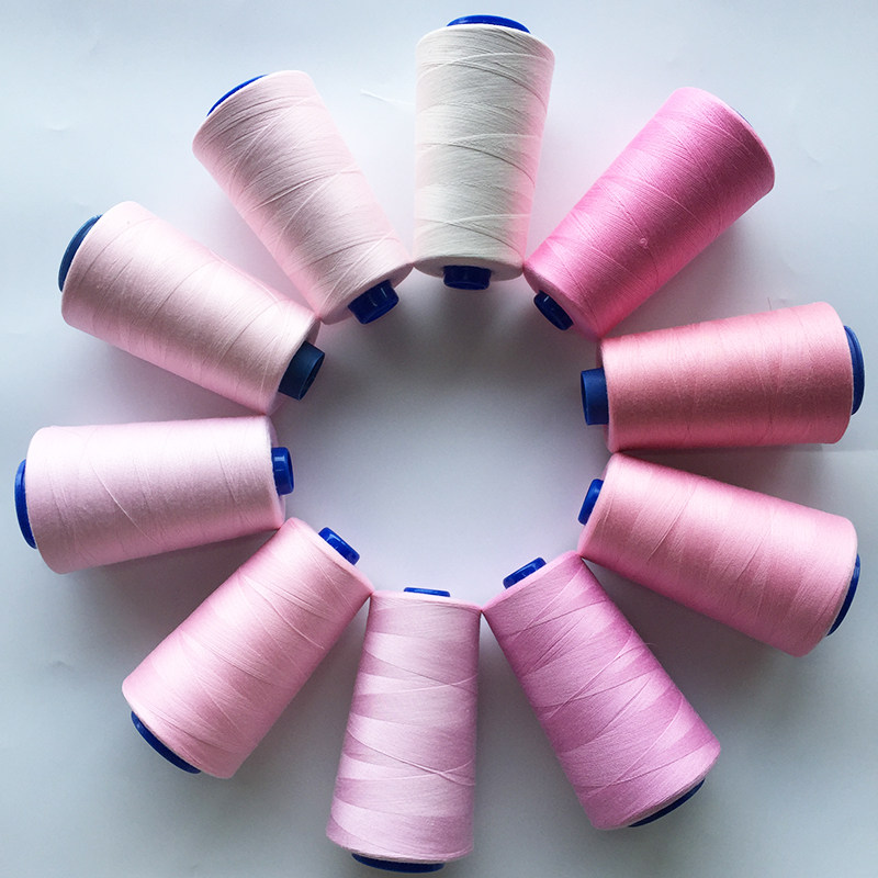 Huami Line Industry Dunhuang 402 Polyester Fiber Pink Sewing Machine Line Cherry Blossom Pink Needle Thread Purple Powder Household Hand Stitches