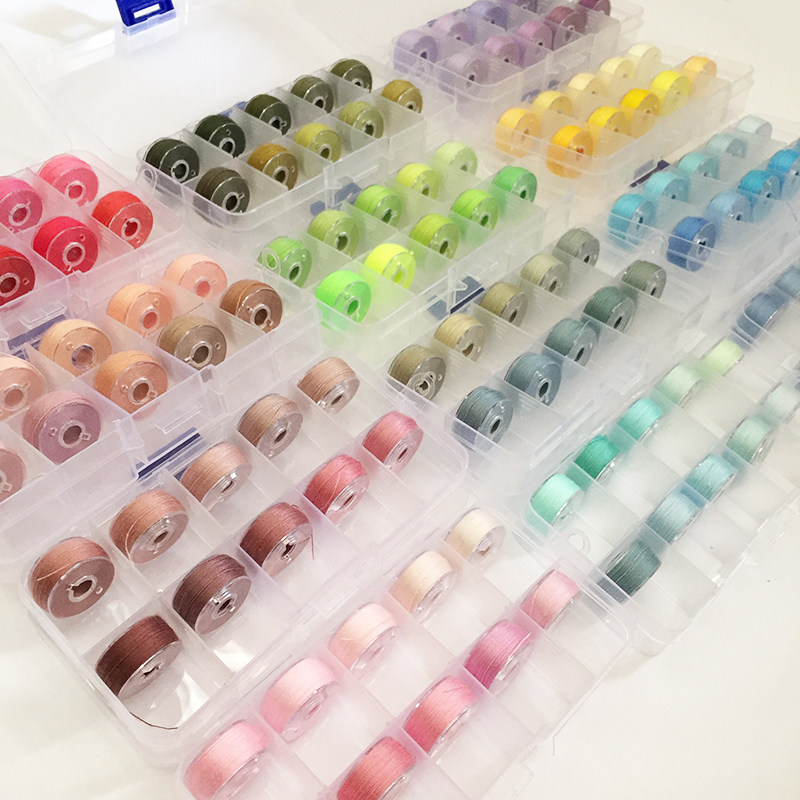 Color Small Wire Box Home Needle Line Handmade Cloth Art DIY Stitch Clothing Line Small Roll Pink Sewing Thread Send Hand Stitch Stitch