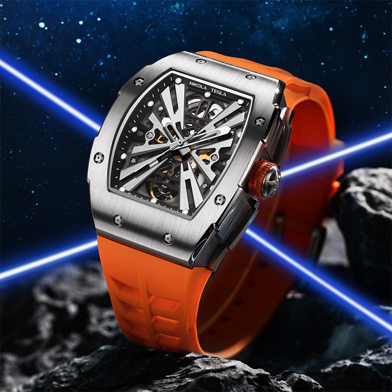 Genuine Famous Brand Seiko Watch Men's Fully Automatic Mechanical Watch Fashionable Hollow Waterproof Luminous Richard Men's Watch