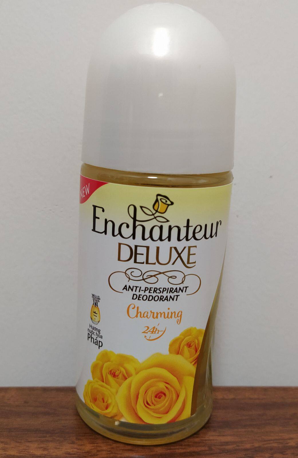 Enchanteur Walk Pearl Yellow Liquid Averse Ball Bearing 50ml Stop Sweat Dew Body Cream Floral Dew