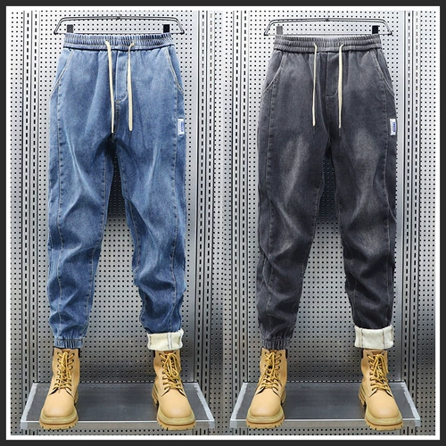 Утепленные удерживающие тепло джинсы, демисезонные трендовые штаны, 2025 года