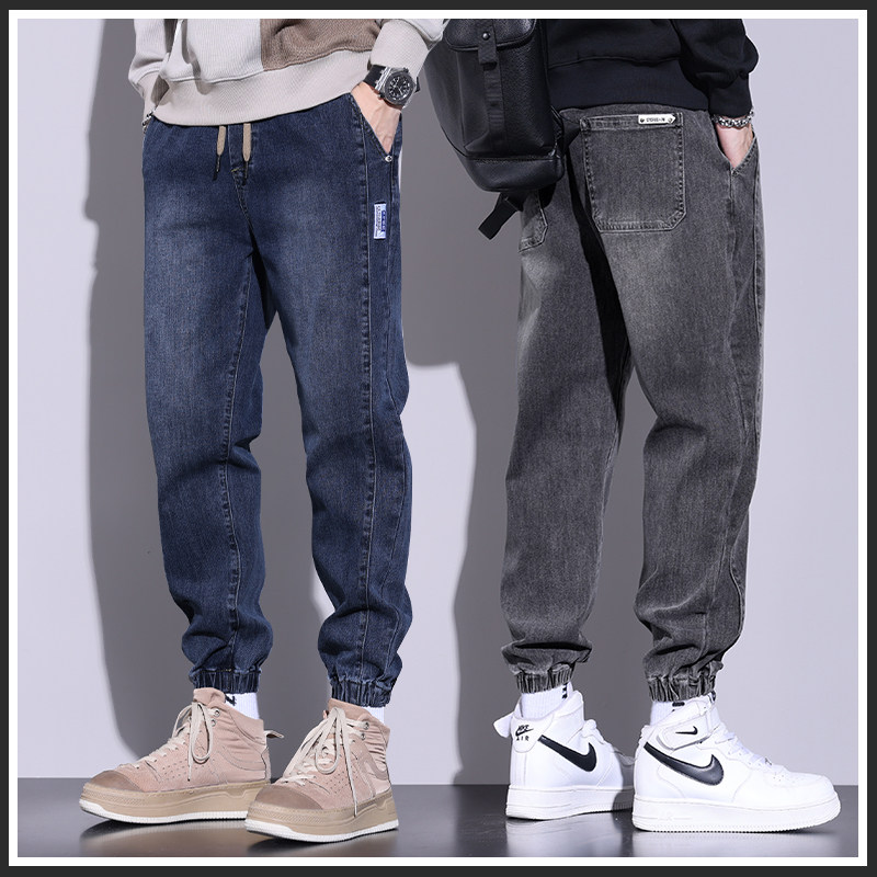 メンズ ゆったりカジュアル ジョガージーンズ、2026年春夏新作、春秋万能ハーレムパンツ