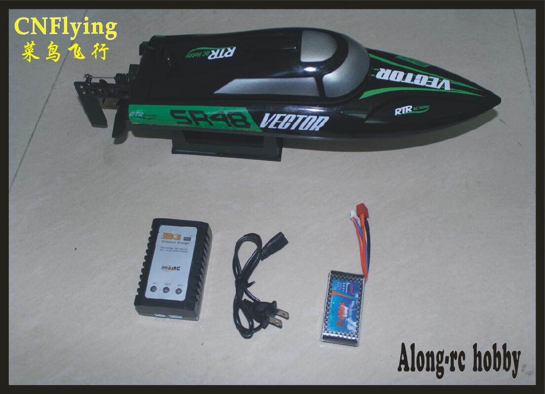 Лодка на электро-, радиоуправлении 沧狼航模 欧兰斯遥控船797-4高速水冷无刷电机遥控快艇防翻带后退 OTHER