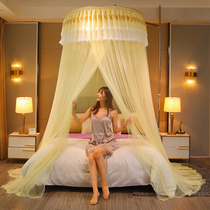 New heaven and earth pole ceiling mosquito net encryption thickening household convenient disassembly and washing 1 2m bed dome thickened bracket fixed
