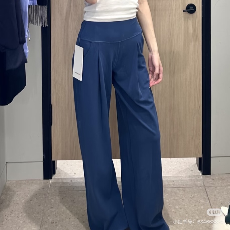 In Stock Lululemon Align Palazzo Pants Regular Women's High-Waisted Wide-Leg Pants 32.5inch