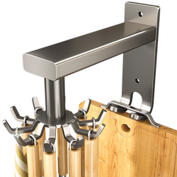 Kitchen Rotating Hook Wall-Mounted Storage Rack Kitchen Utensil Organizer Pot Spatula Spoon Holder No-Drill Installation Sc