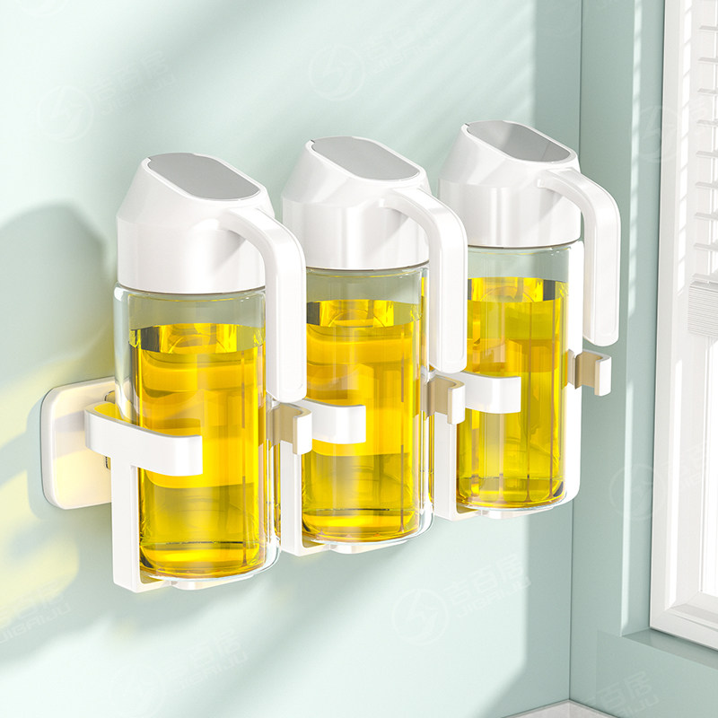 Gill 100 residence full automatic opening and closing oil pot wall-mounted kitchen glass edible oil bottle anti-leakage soy sauce vinegar bottle suit home