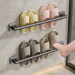 Slipper rack bathroom punch-free slipper rack bathroom toilet storage rack storage wall-mounted shoe drain rack