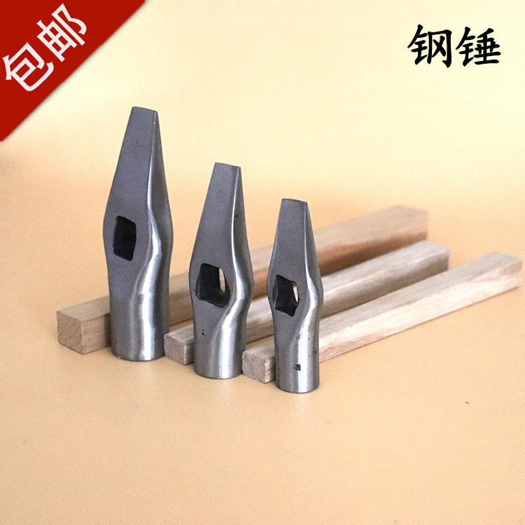 Large stainless steel hammer gold and silver jewelry processing round head hammer gold and silver wire hammer hammer hammer gold tools