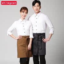 Chef apron bust waist custom LOGO embroidered word hotel restaurant kitchen womens fashion oil-proof apron work men