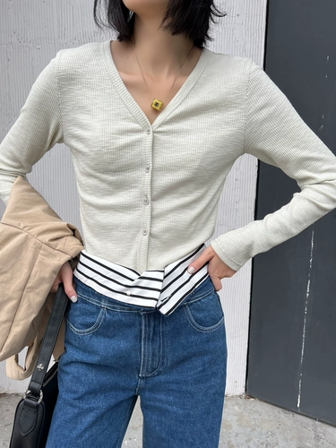 Бамбуковый базовый кардиган, приятный телу лонгслив, 2022, (в наличии на складе), по фигуре