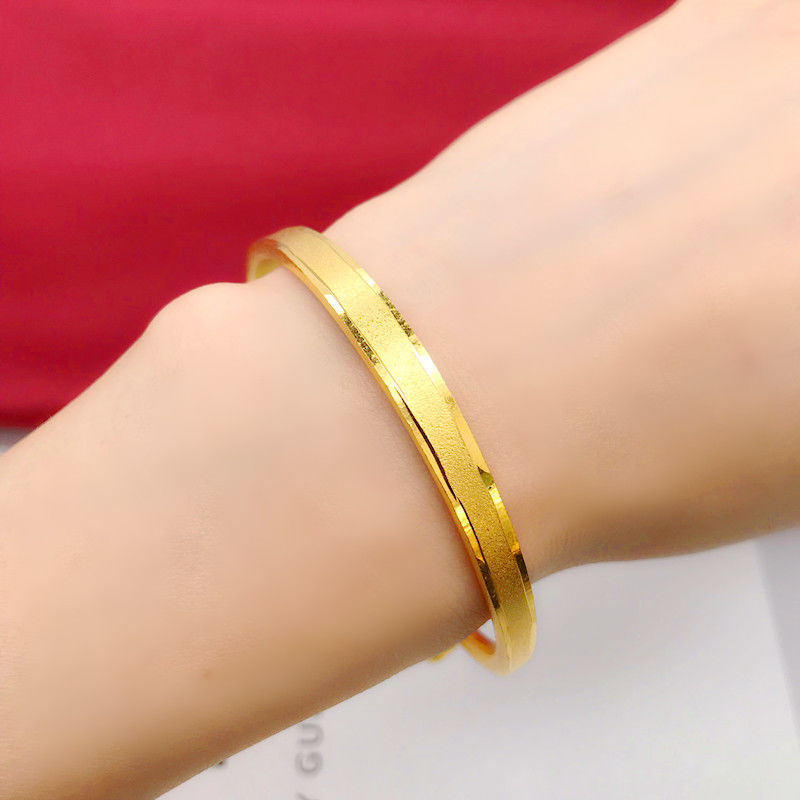 Hong Kong duty free gold 999 real gold bracelet pushed 24k gold gold bracelet 3D hardgold jewelry to give girlfriend gift