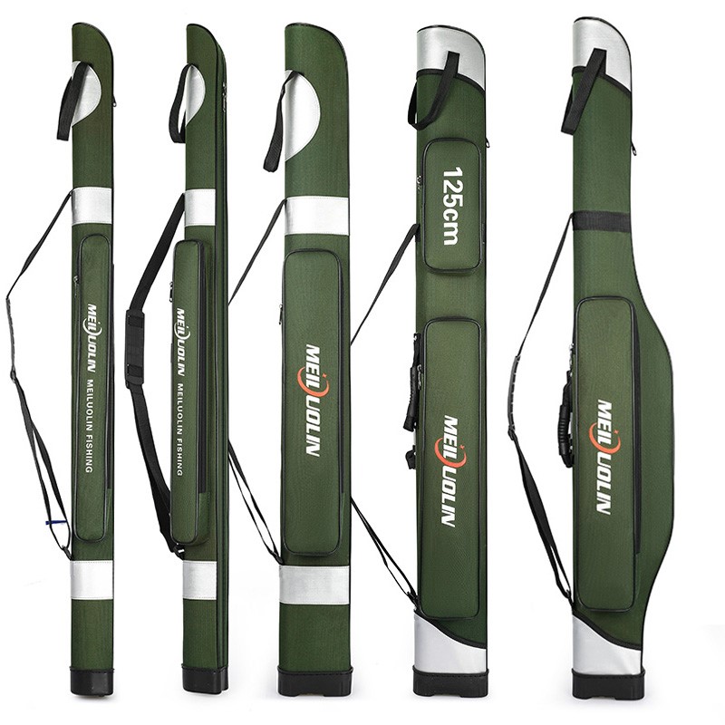 Bracket bag hard shell bag fishing gear bag waterproof pole bag fishing bag 1 25 meters two-layer fish bag fishing bag