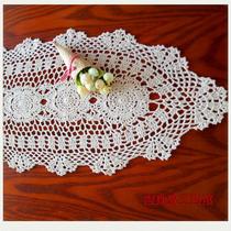 Amoy elegant handmade crochet hook flower cotton thread Lace Hollow woven table mat tablecloth tablecloth 23 colors custom