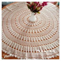 Tao elegant pure handmade crochet hook cotton lace hollow woven table mat tablecloth tablecloth multi-color customized