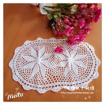 Tao elegant pure handmade crochet hook cotton lace hollow woven table mat coaster coaster tablecloth tablecloth multi-color customized