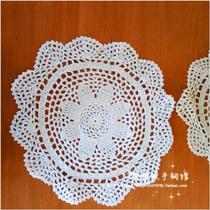 Tao elegant pure handmade crochet hook cotton lace hollow woven table mat coaster coaster tablecloth tablecloth multi-color customized