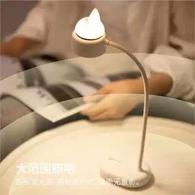 Simple led rechargeable table lamp eye protection desk College student creative ins wind girls and children's dormitory bedroom bed headlight