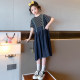 Girls' dress summer 2023 new middle and big children's foreign style loose skirt summer fashionable fake two-piece suspender skirt