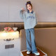 Girls sweater suit spring and autumn 2023 new children's foreign style loose long-sleeved top girl Hanfan casual trendy clothes