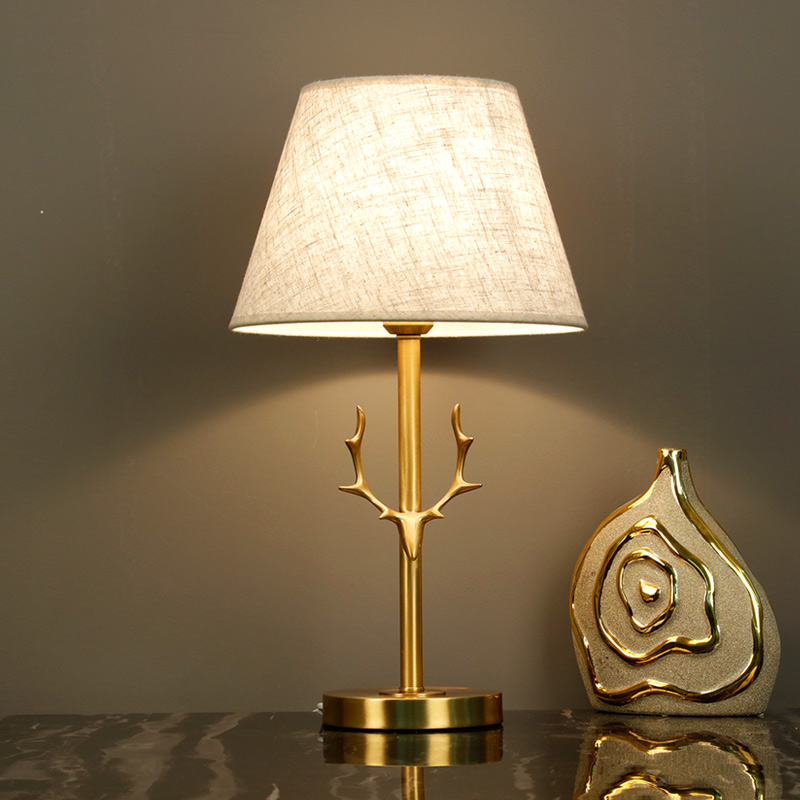 warm bedside lamp