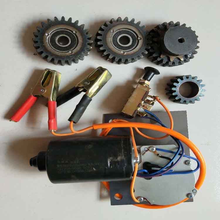 Old-fashioned popcorn machine dedicated 12 volt motor Luoyang five-star pot motor dry trampoline machine hand cranked electric gear