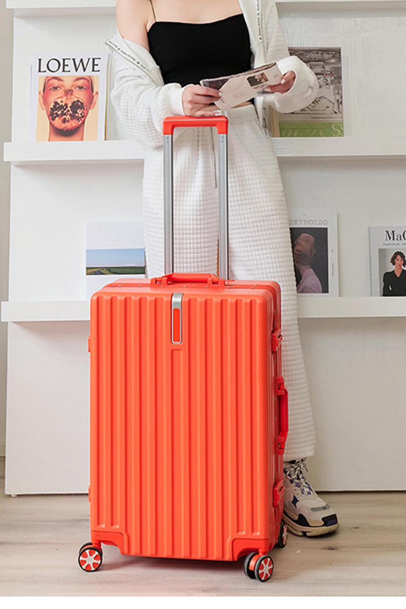 EAZZ new suitcase Wan Wheel female light lock button rod box 24 inches student pass box travel box in